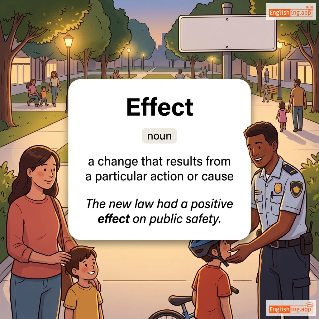 Effect definition card — visual illustration of the meaning