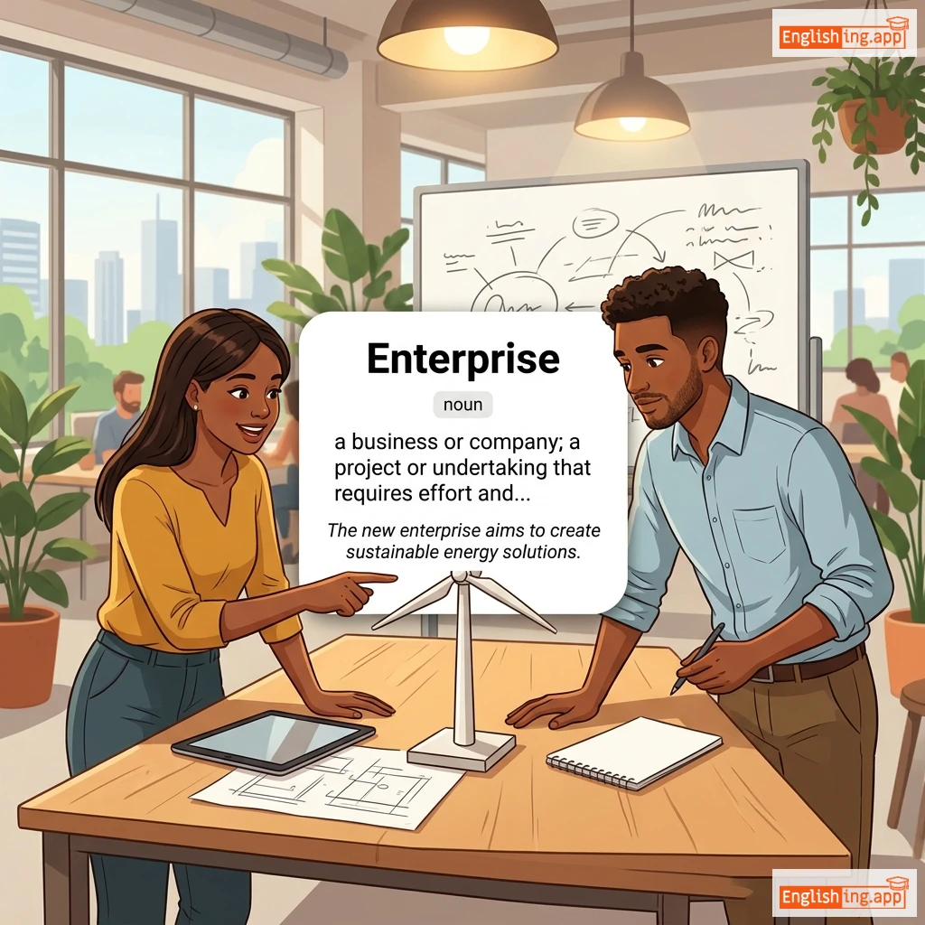 Enterprise definition card — visual illustration of the meaning