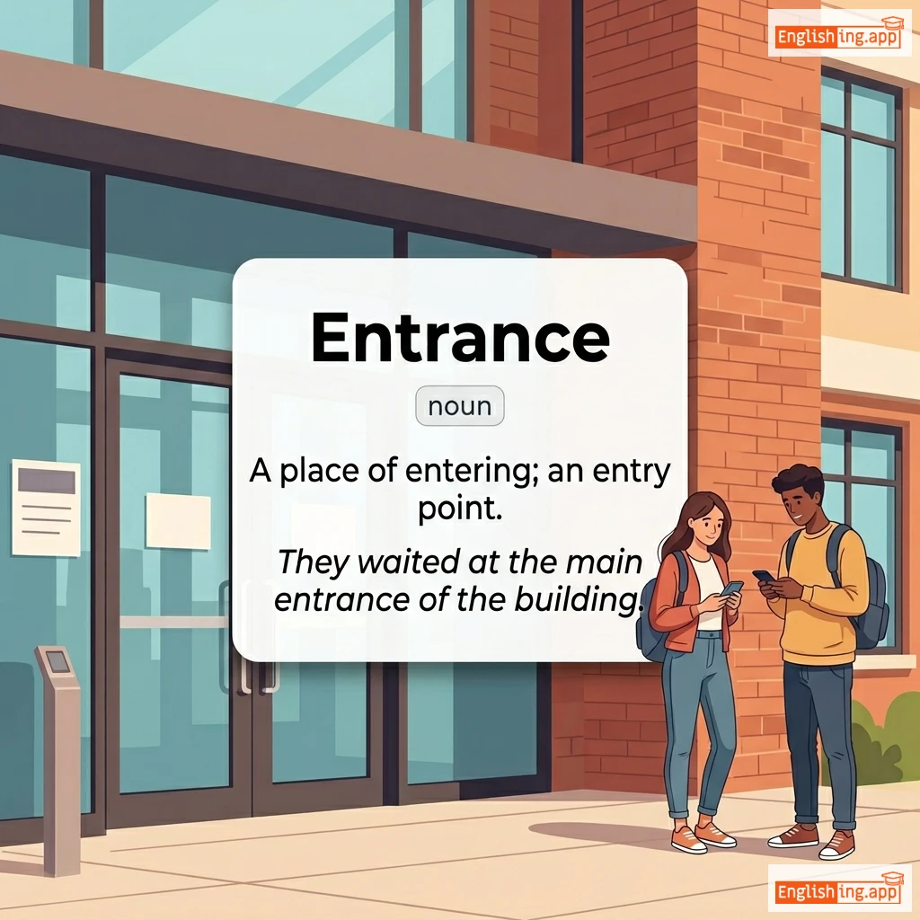 Entrance definition card — visual illustration of the meaning
