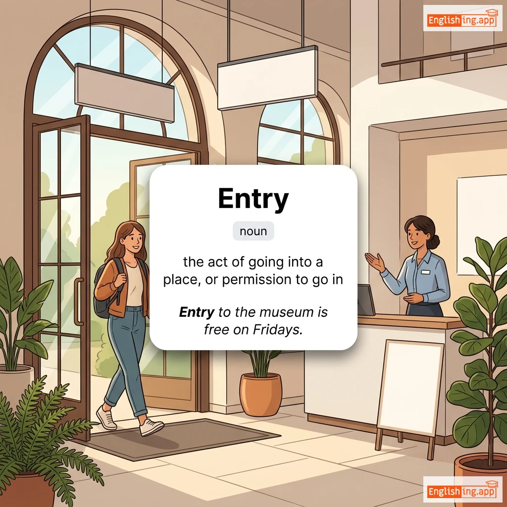 Entry definition card — visual illustration of the meaning