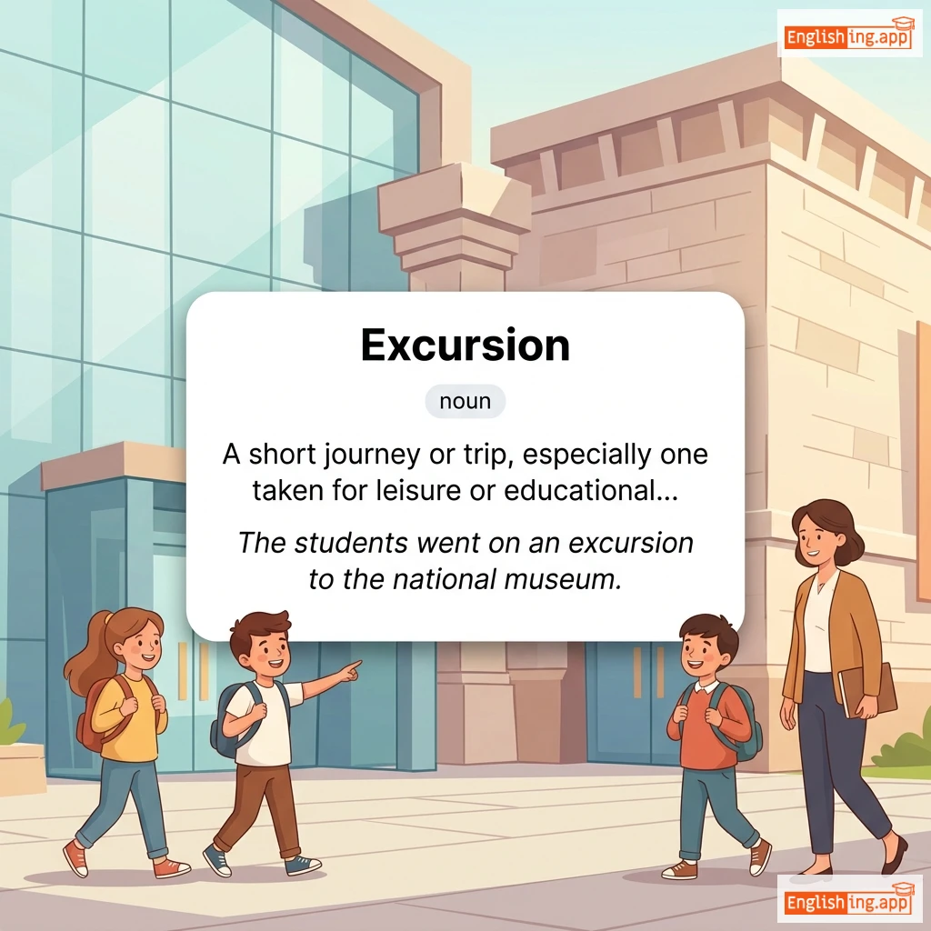 Excursion definition card — visual illustration of the meaning