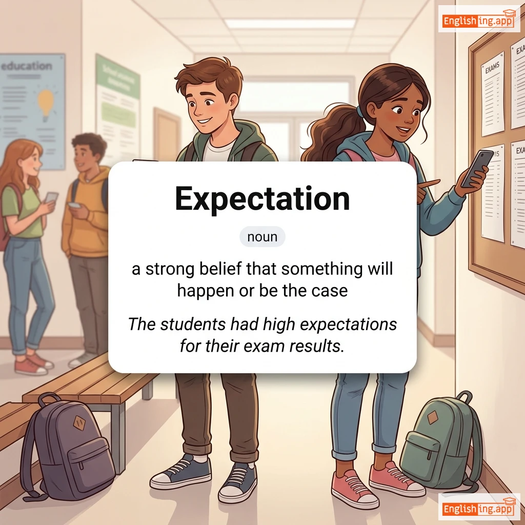 Expectation definition card — visual illustration of the meaning