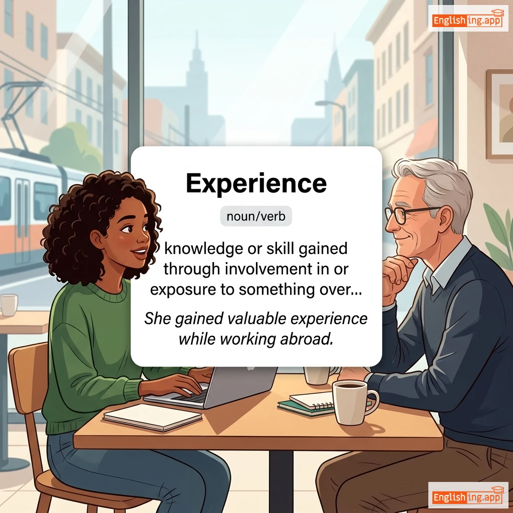 Experience definition card — visual illustration of the meaning