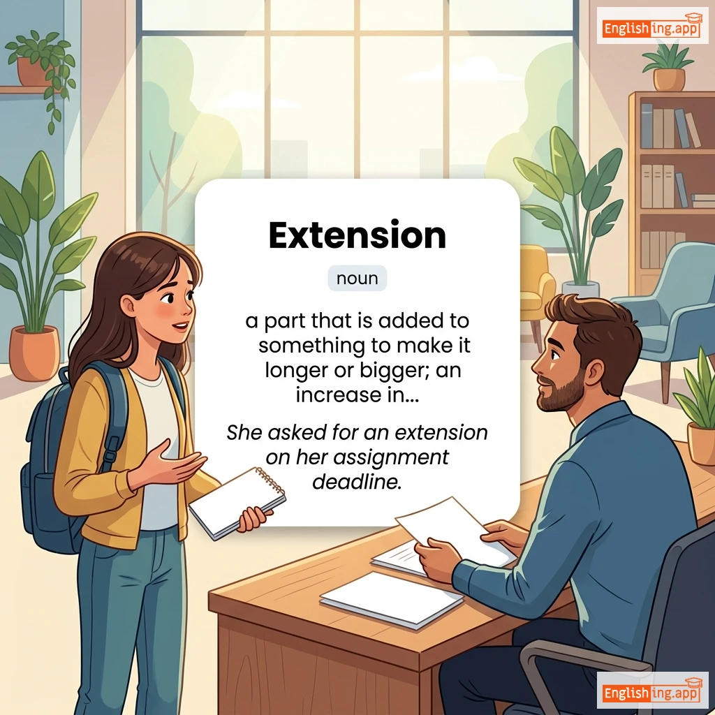 Extension definition card — visual illustration of the meaning