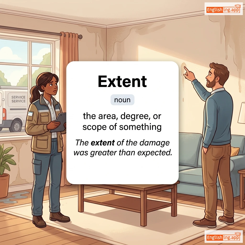 Extent definition card — visual illustration of the meaning
