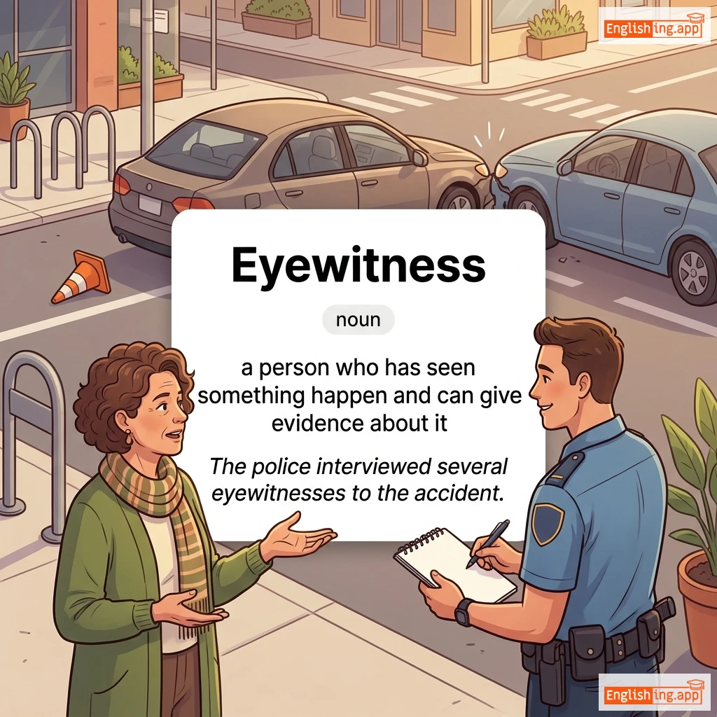 Eyewitness definition card — visual illustration of the meaning