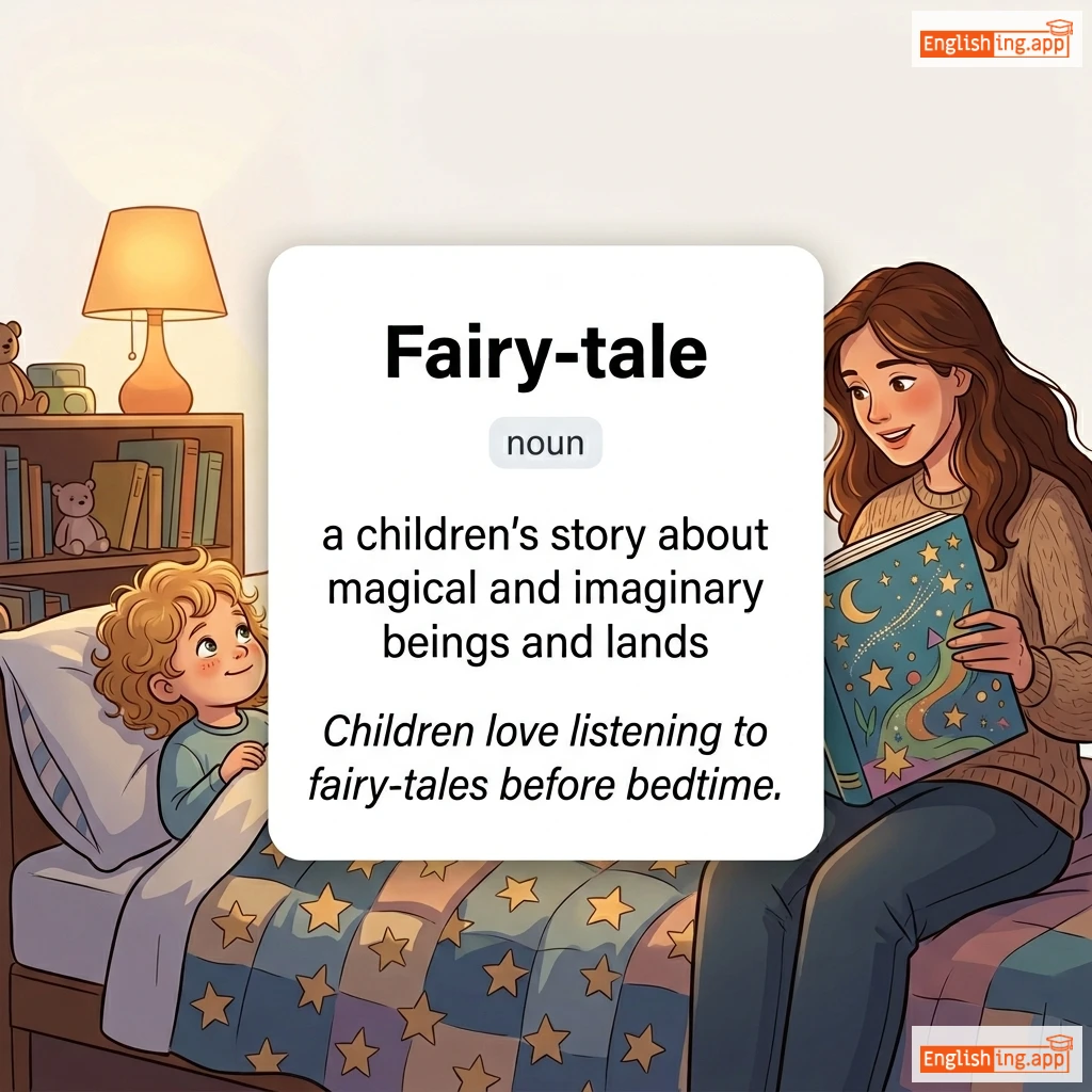 Fairy-tale definition card — visual illustration of the meaning