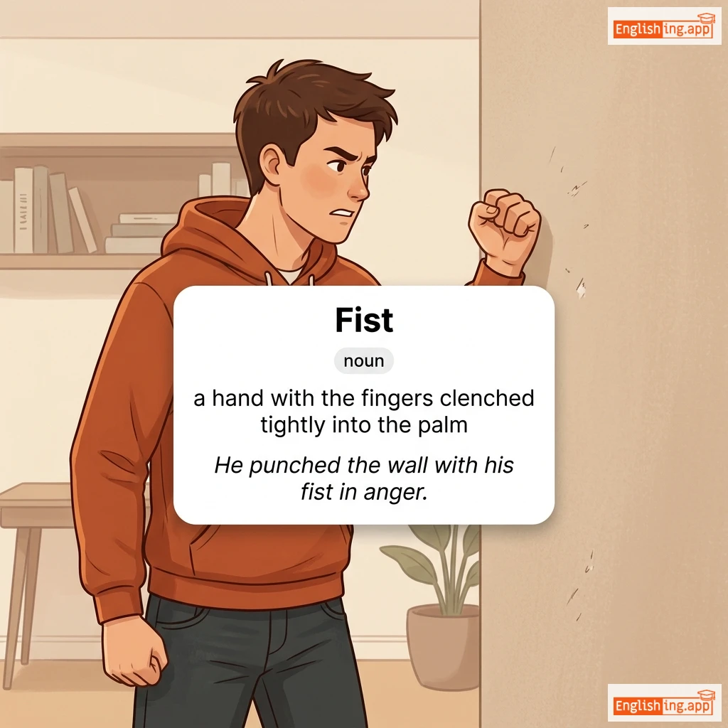 Fist definition card — visual illustration of the meaning