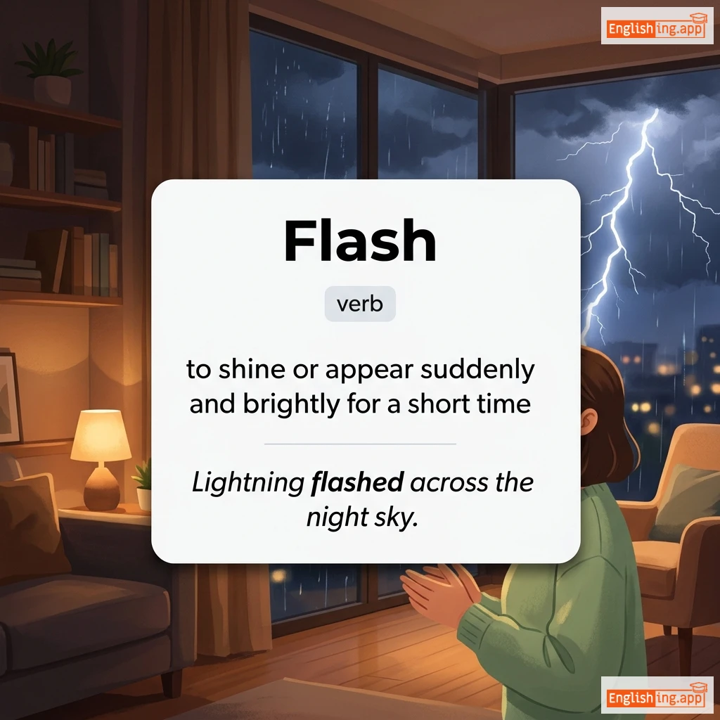 Flash definition card — visual illustration of the meaning
