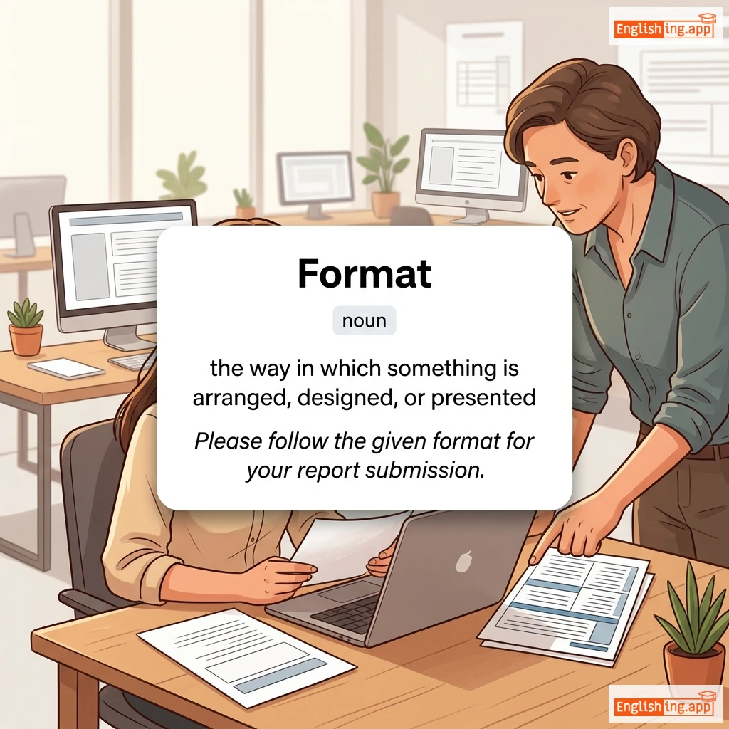 Format definition card — visual illustration of the meaning