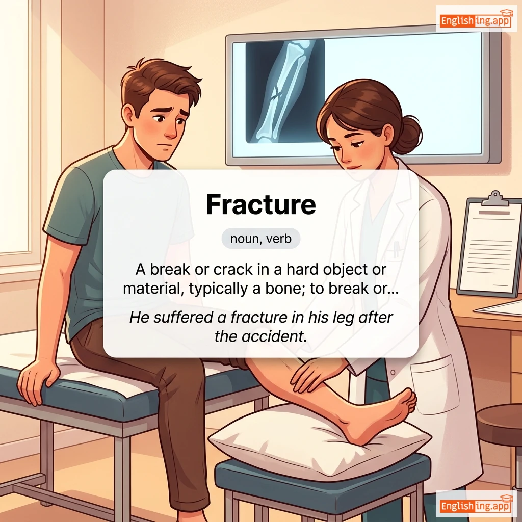 Fracture definition card — visual illustration of the meaning