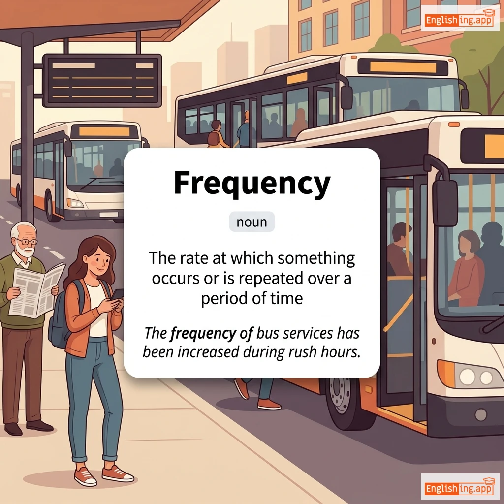 Frequency definition card — visual illustration of the meaning