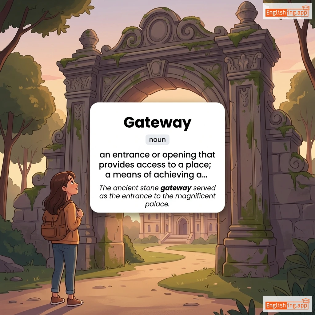 Gateway definition card — visual illustration of the meaning