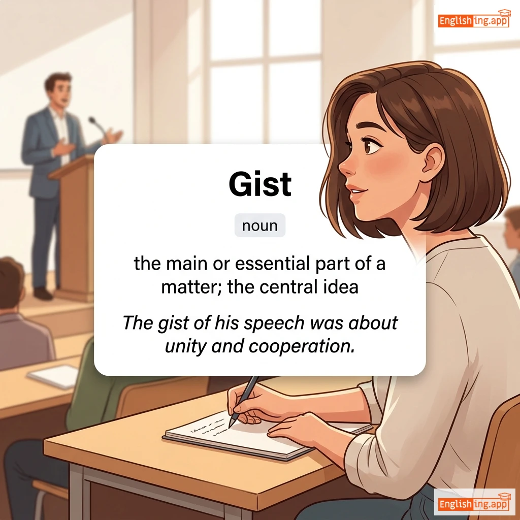 Gist definition card — visual illustration of the meaning