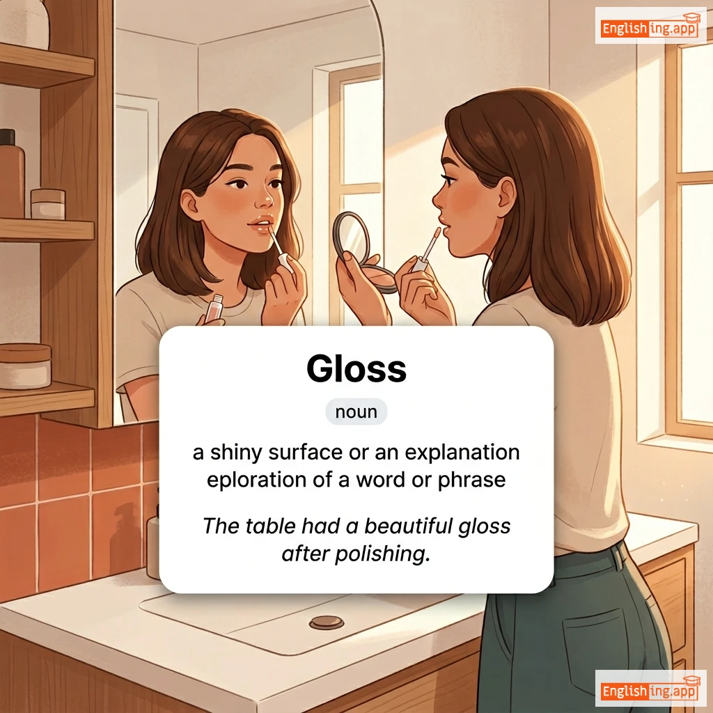Gloss definition card — visual illustration of the meaning