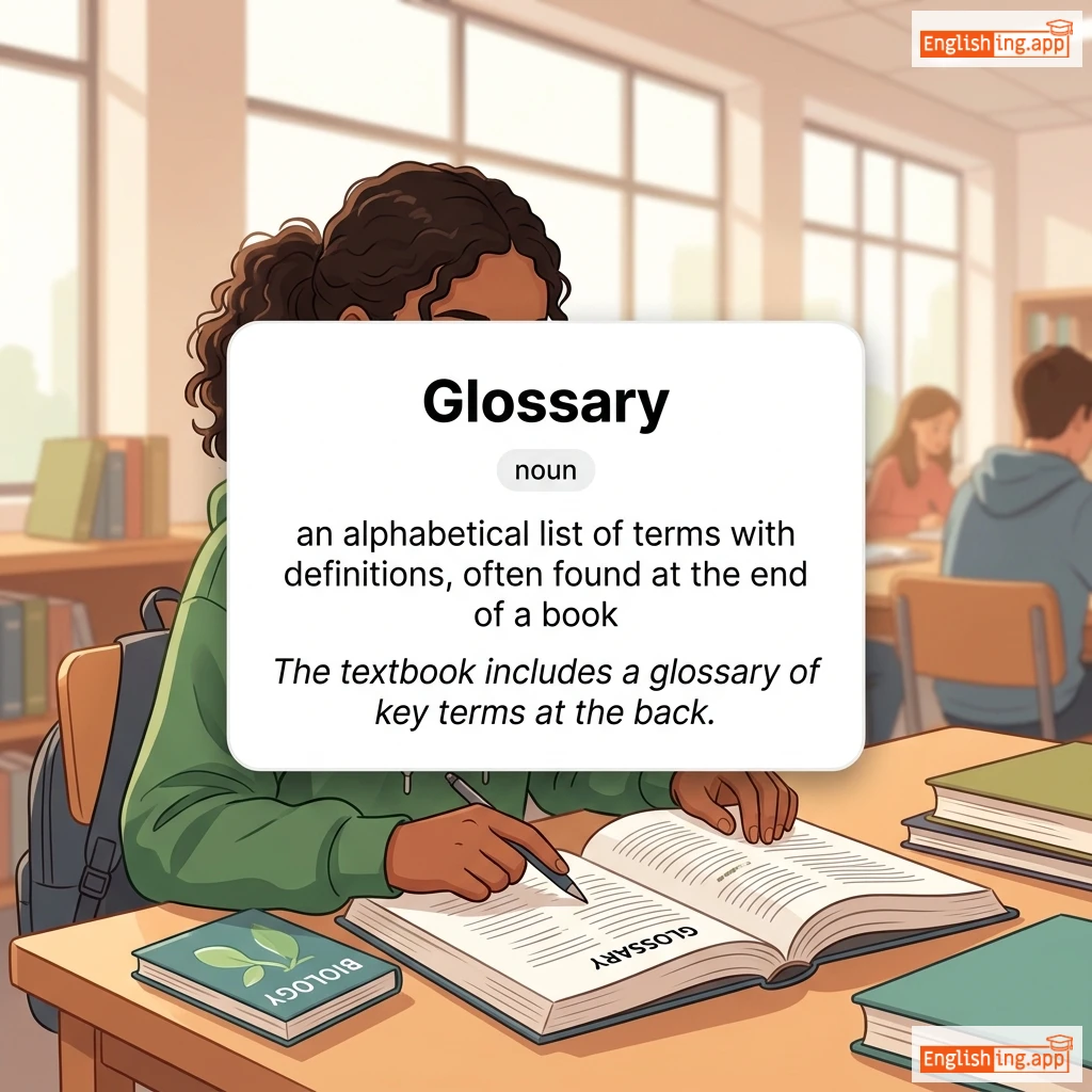 Glossary definition card — visual illustration of the meaning