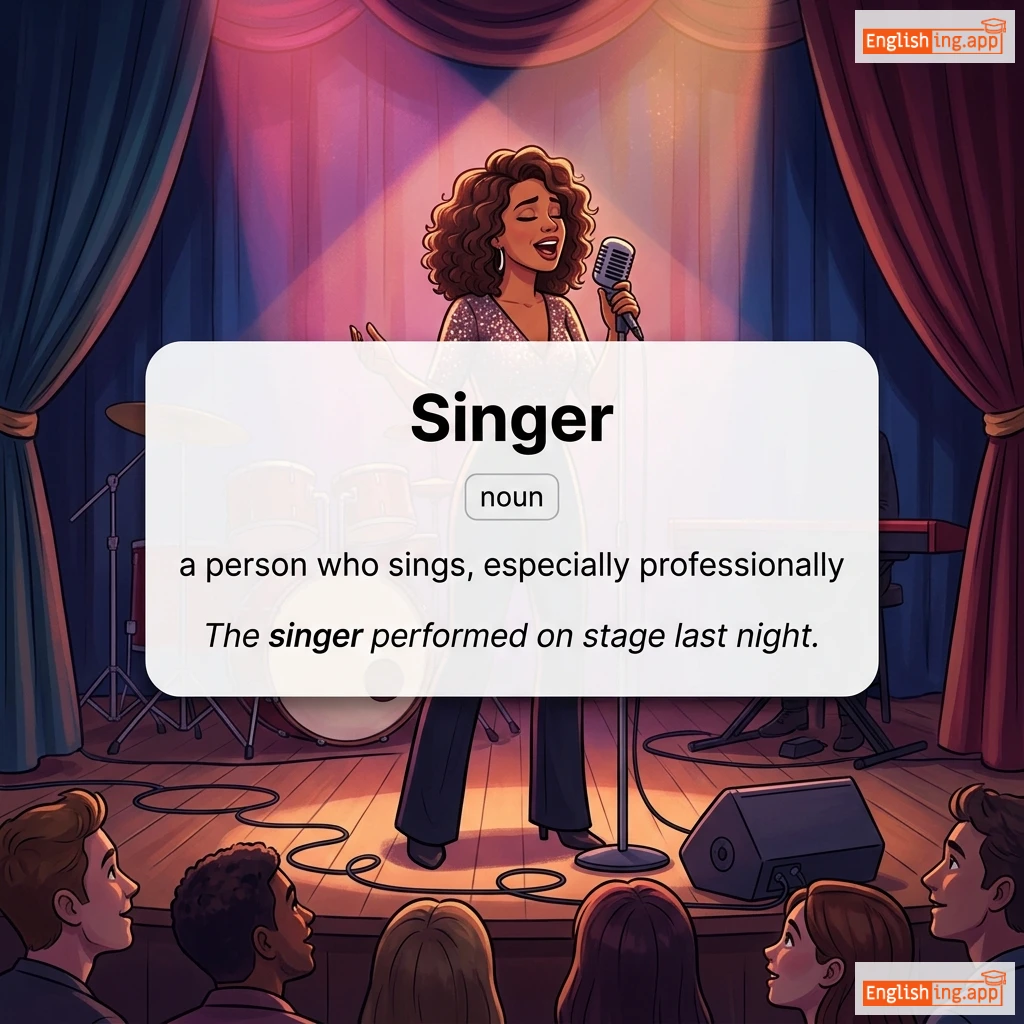 Hanger definition card — visual illustration of the meaning