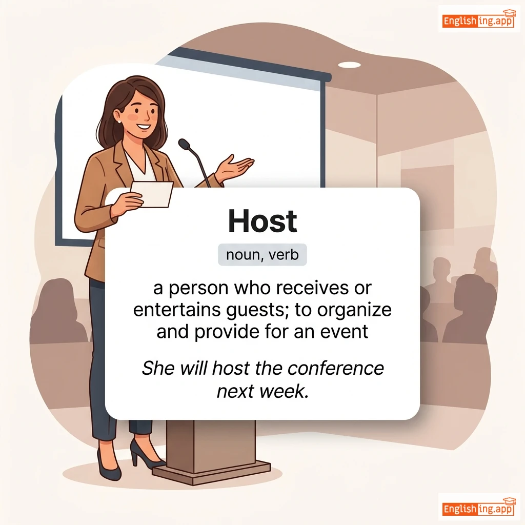 Host definition card — visual illustration of the meaning