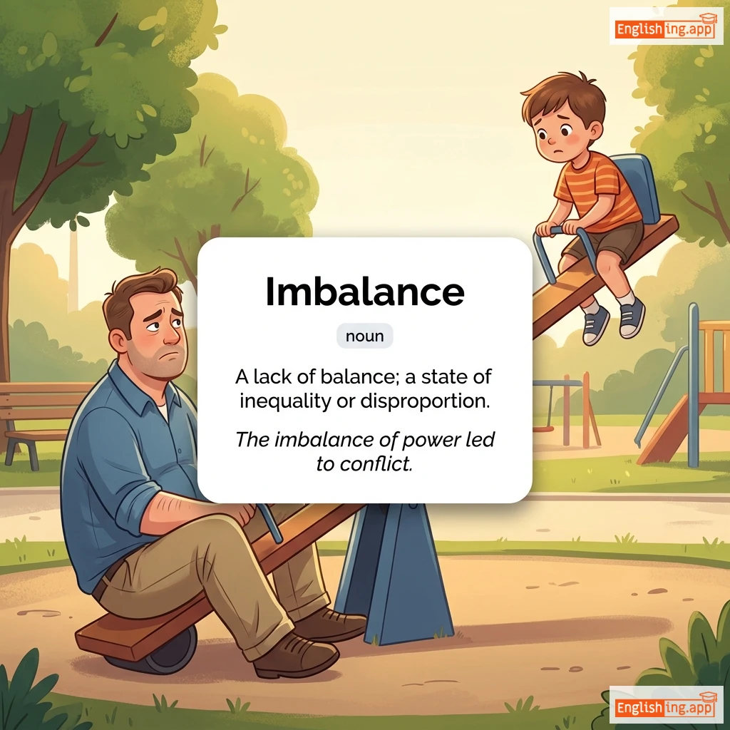 Imbalance definition card — visual illustration of the meaning