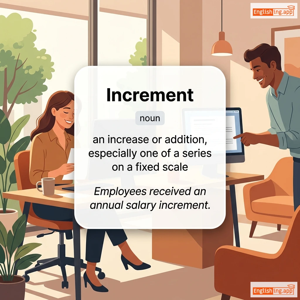 Increment definition card — visual illustration of the meaning