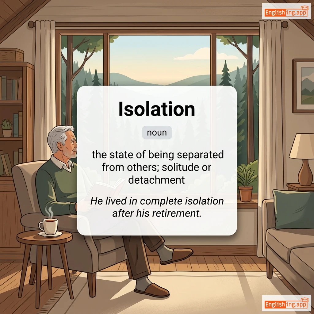 Isolation definition card — visual illustration of the meaning