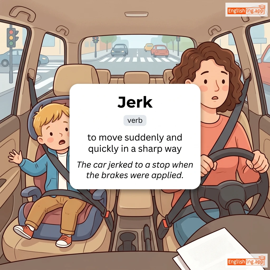 Jerk definition card — visual illustration of the meaning