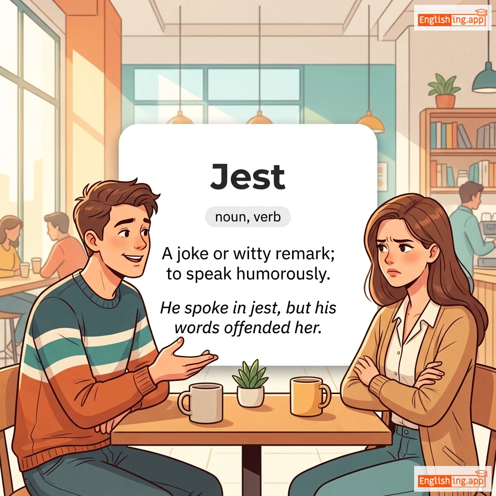 Jest definition card — visual illustration of the meaning