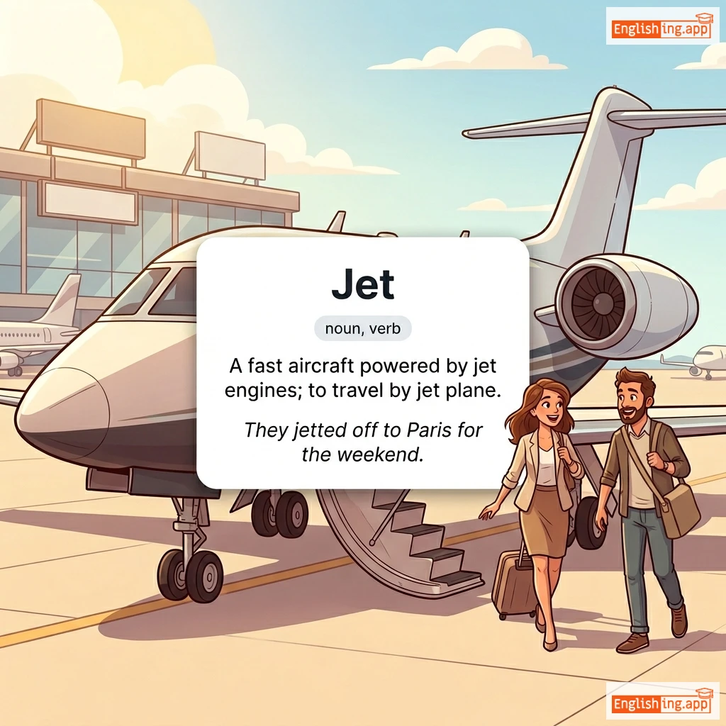 Jet definition card — visual illustration of the meaning