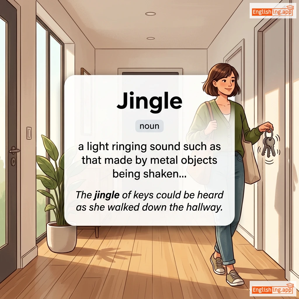 Jingle definition card — visual illustration of the meaning