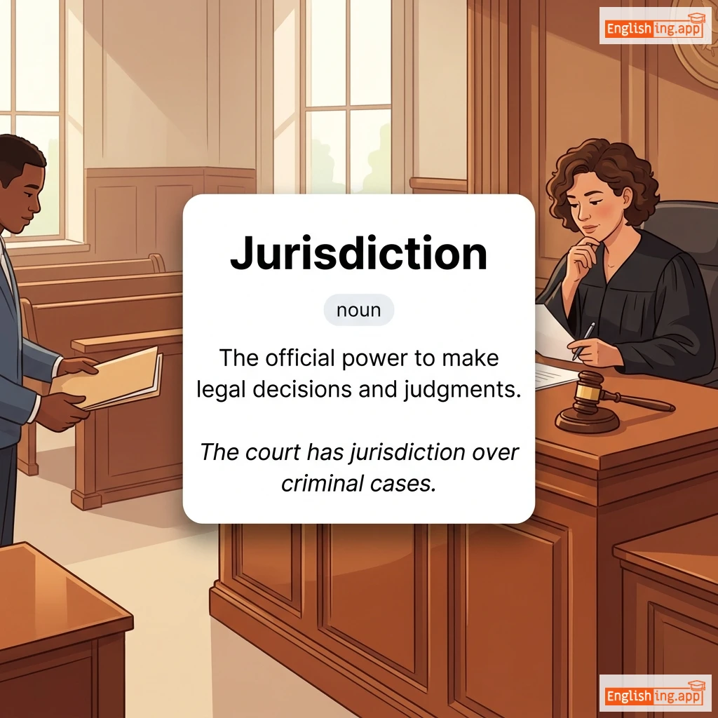 Jurisdiction definition card — visual illustration of the meaning