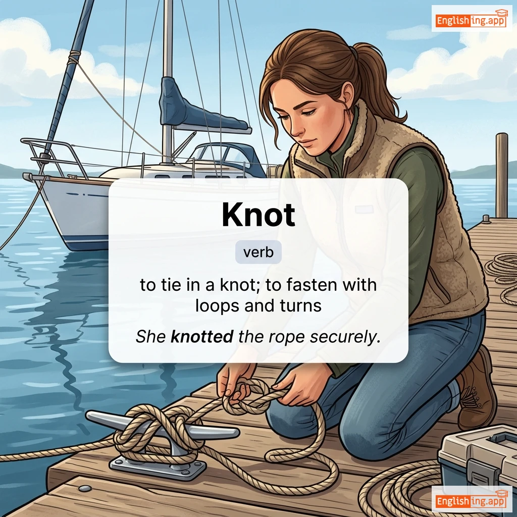 Knot definition card — visual illustration of the meaning