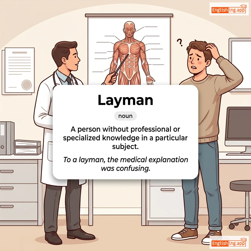 Layman definition card — visual illustration of the meaning