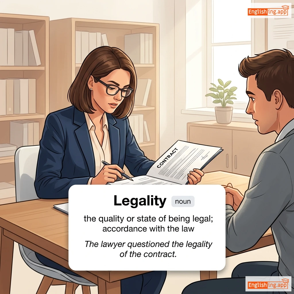 Legality definition card — visual illustration of the meaning