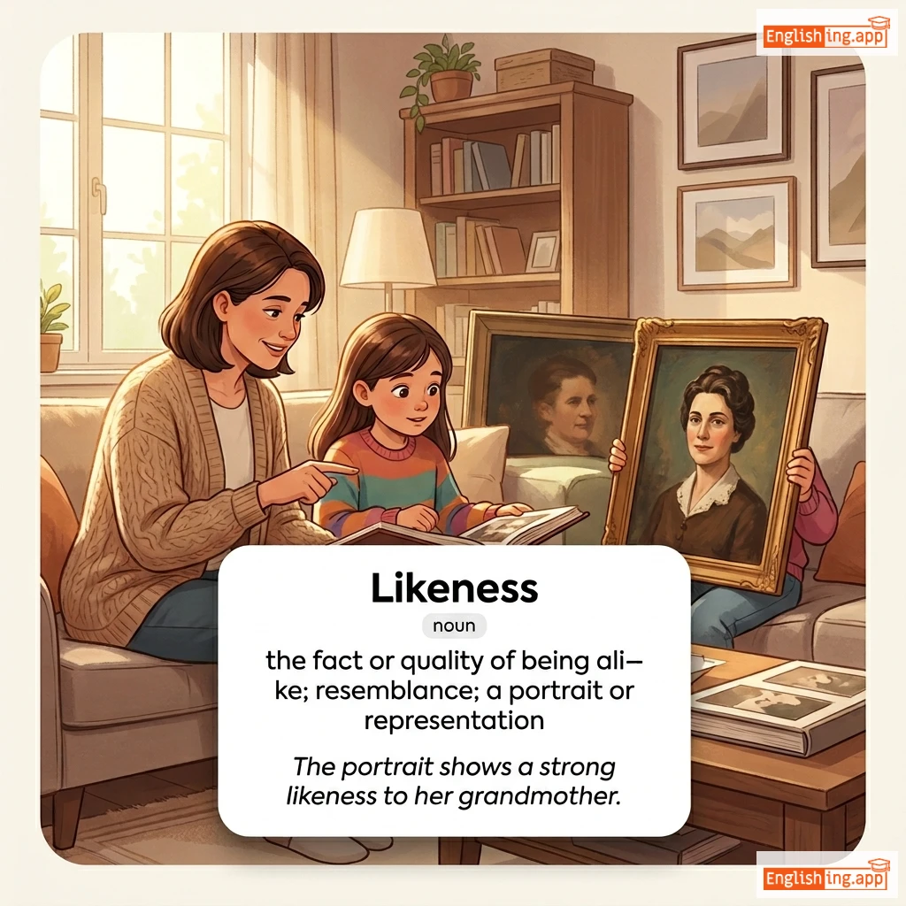 Likeness definition card — visual illustration of the meaning