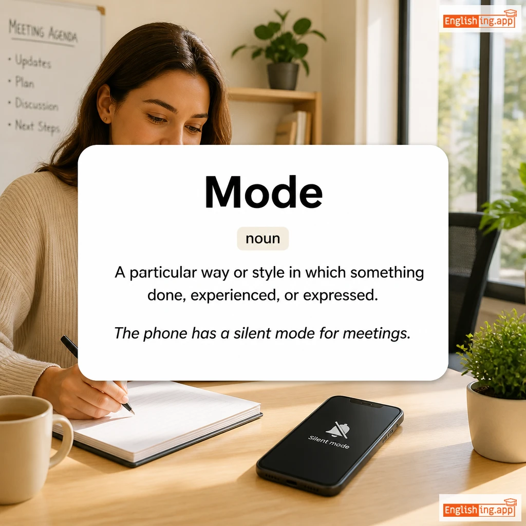 Mode definition card — visual illustration of the meaning