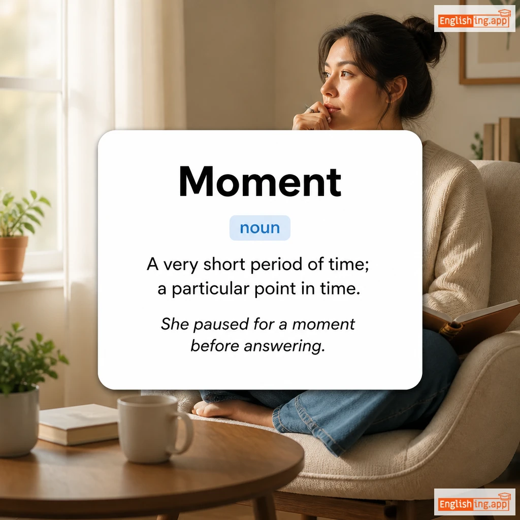 Moment definition card — visual illustration of the meaning