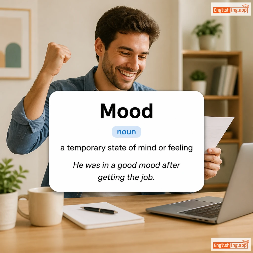 Mood definition card — visual illustration of the meaning