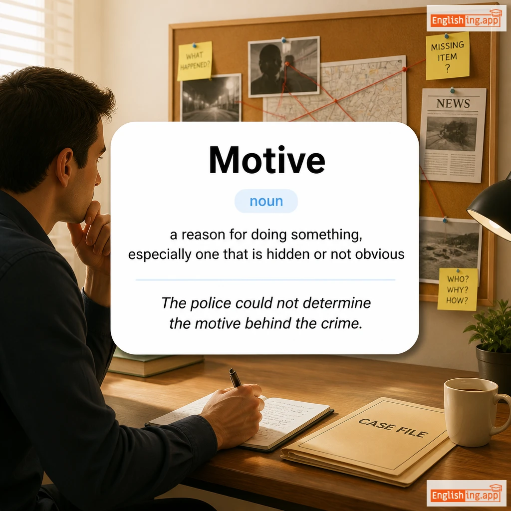 Motive definition card — visual illustration of the meaning