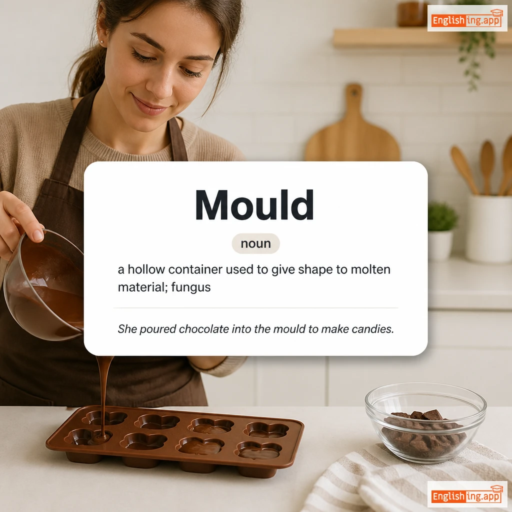Mould definition card — visual illustration of the meaning