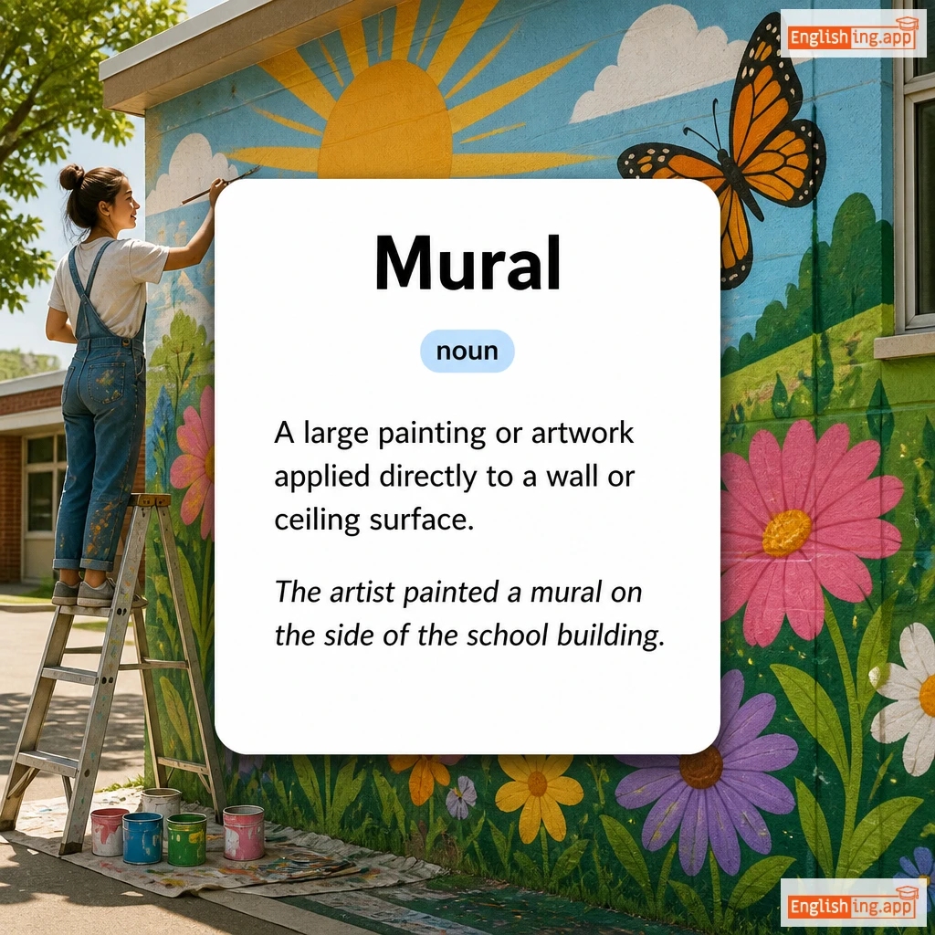 Mural definition card — visual illustration of the meaning