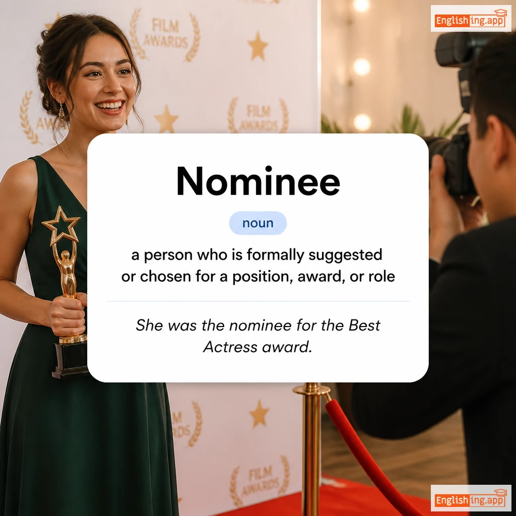 Nominee definition card — visual illustration of the meaning