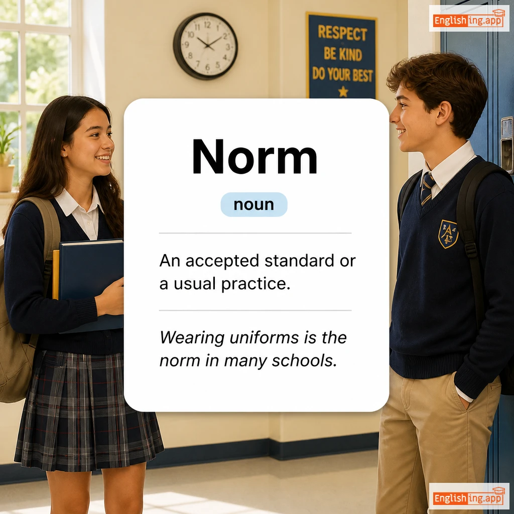 Norm definition card — visual illustration of the meaning