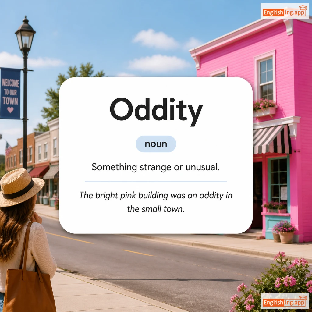 Oddity definition card — visual illustration of the meaning