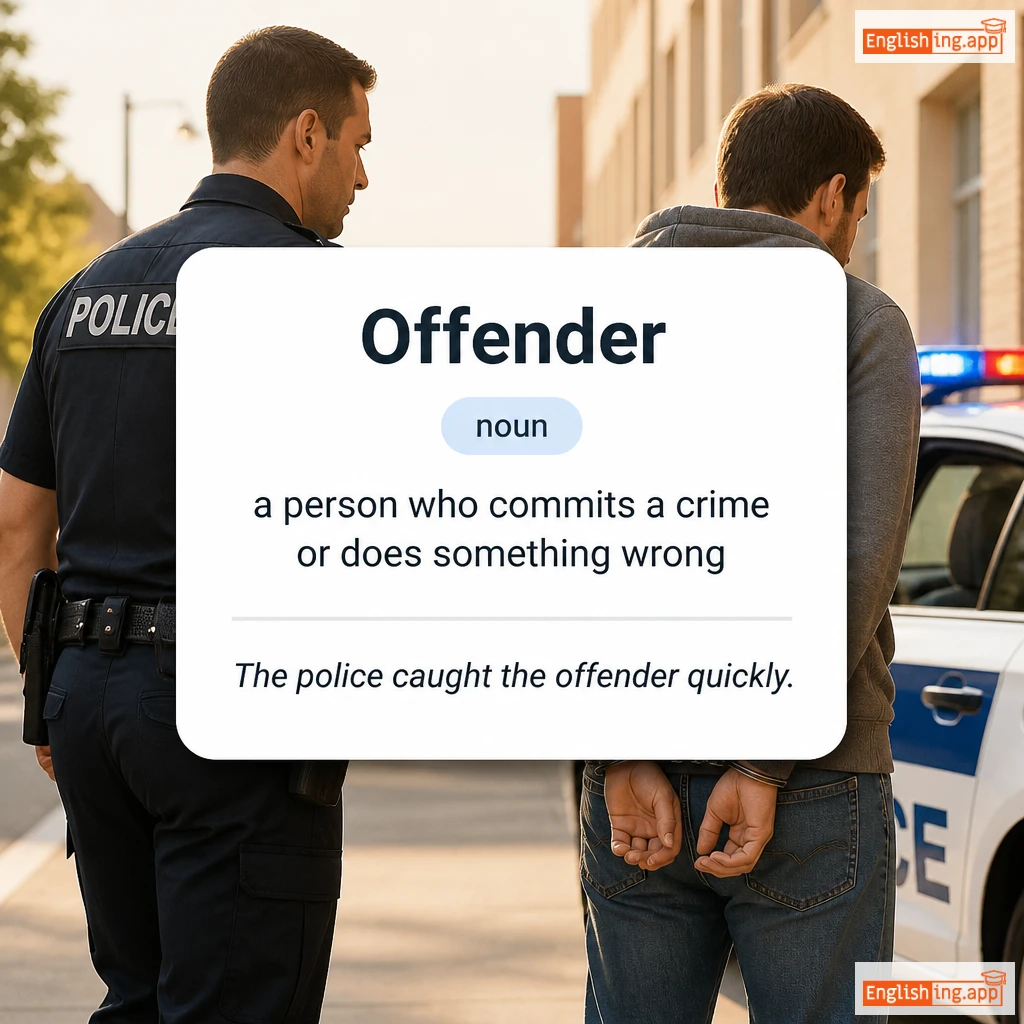 Offender definition card — visual illustration of the meaning