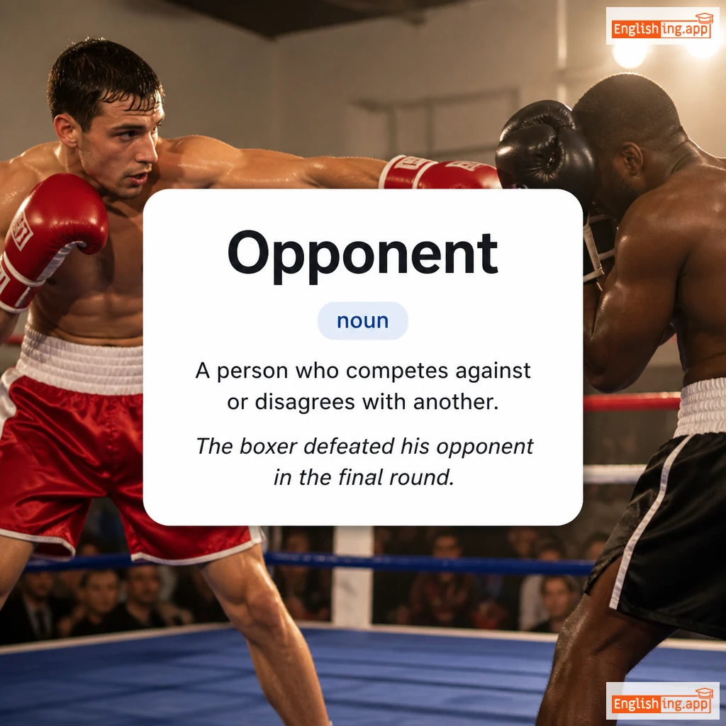 Opponent definition card — visual illustration of the meaning
