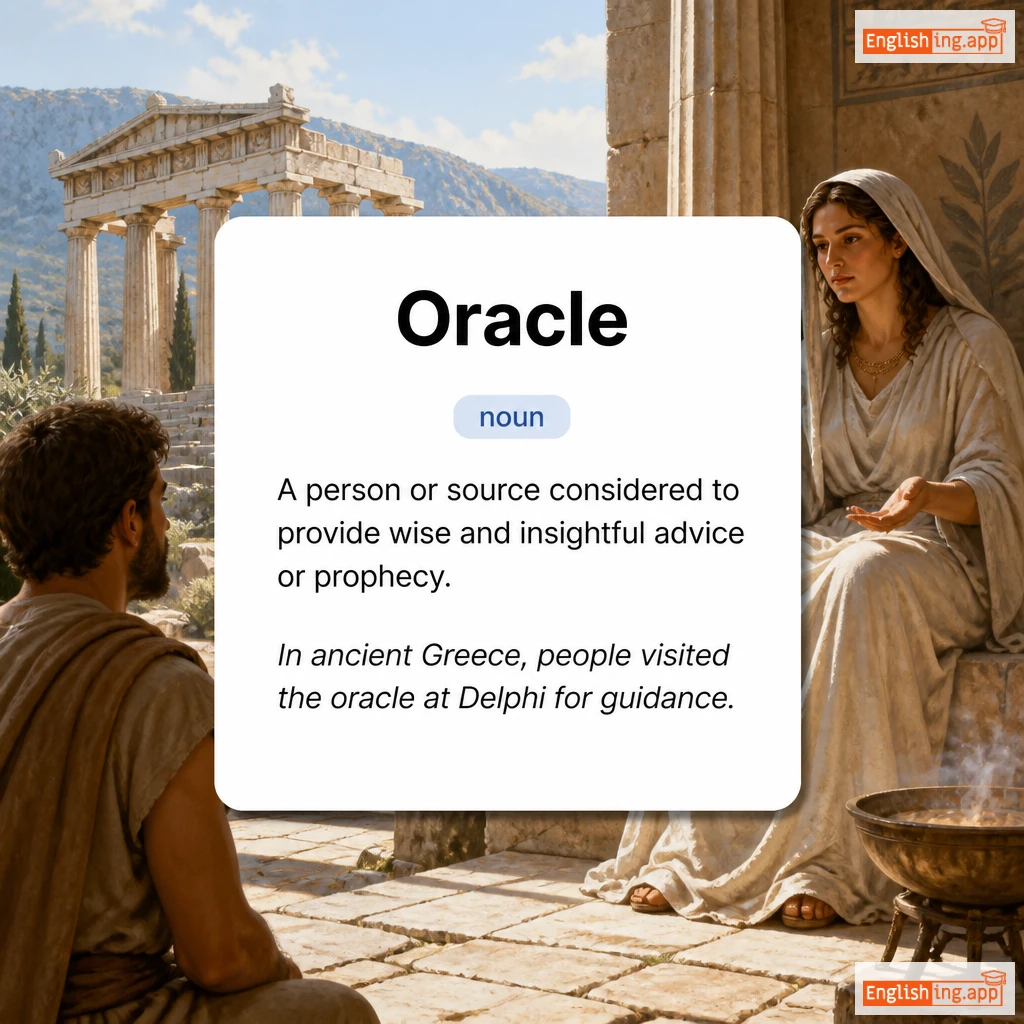 Oracle definition card — visual illustration of the meaning