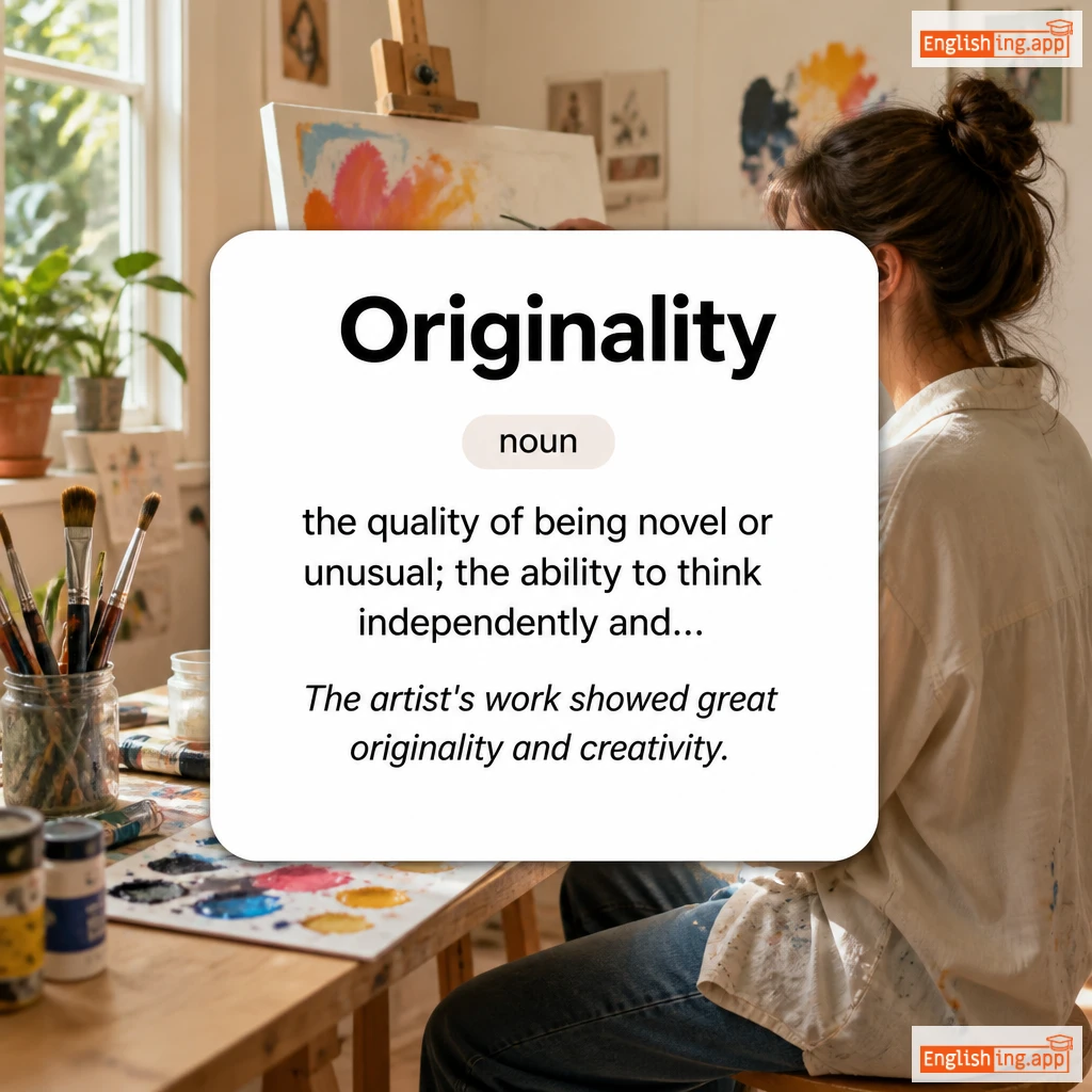 Originality definition card — visual illustration of the meaning