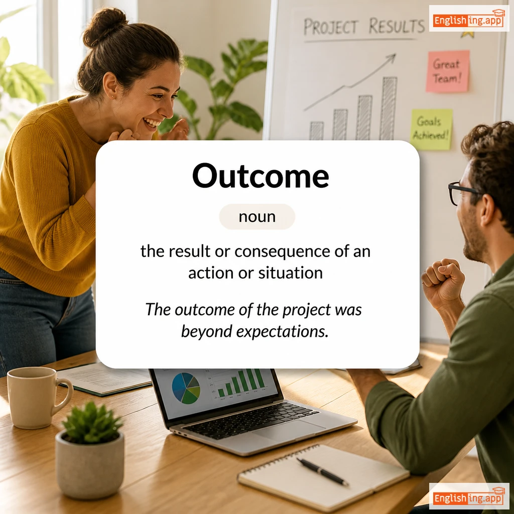 Outcome definition card — visual illustration of the meaning