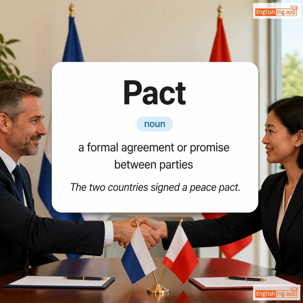 Pact definition card — visual illustration of the meaning