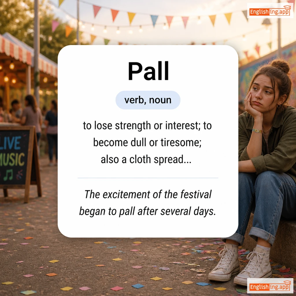 Pall definition card — visual illustration of the meaning